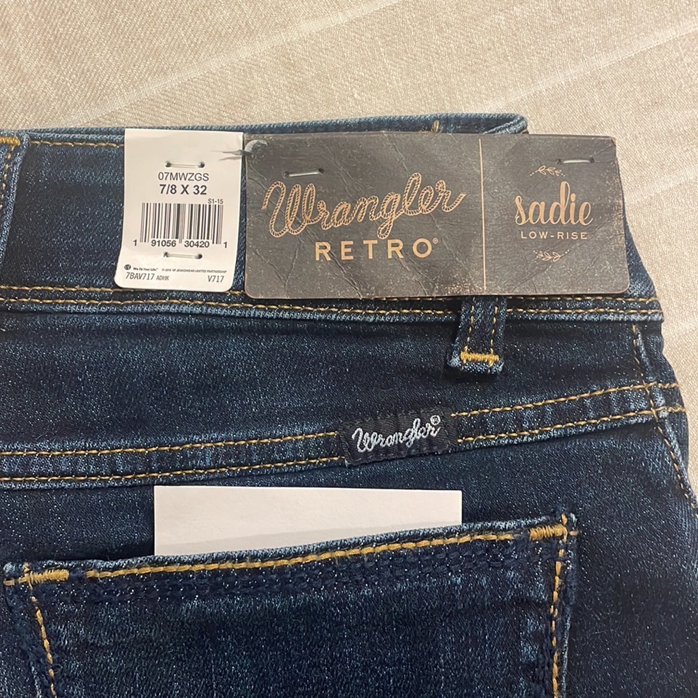 Wrangler retro Sadie low rise jeans 7/8 x 32 - Picture 2 of 5